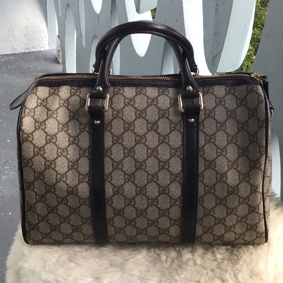 Authentic Gucci Monogram GG Plus Boston Top Zip Tote - Picture 2 of 16